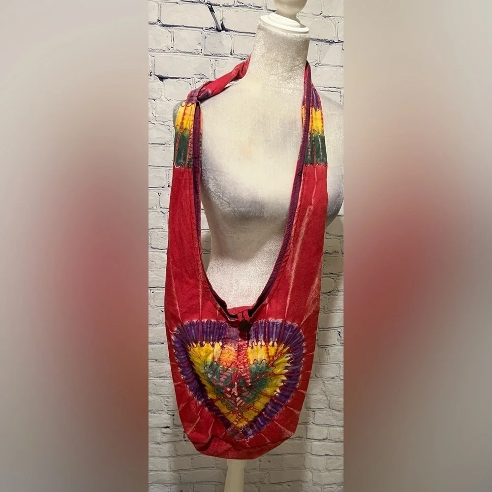 Shop Therapy Made In Nepal  Handmade Needlework Hippie Sling Bag Crossbody Purse